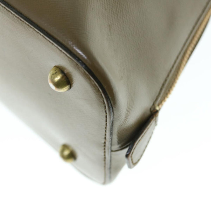 Burberry Hand Bag Leather 2way Brown Auth am5601