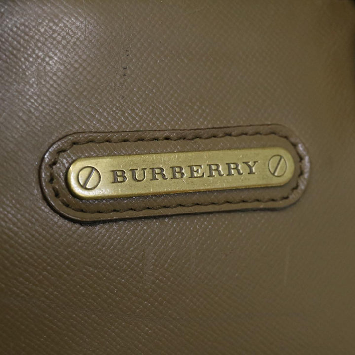 Burberry Hand Bag Leather 2way Brown Auth am5601