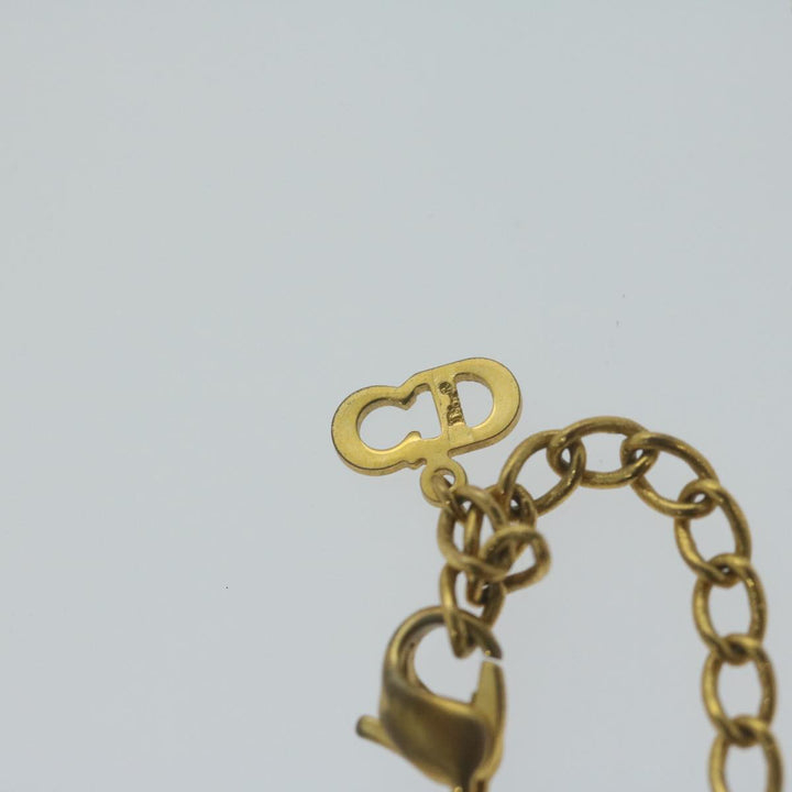 CHRISTIAN Top quality Dior Necklace metal Gold Auth am5728