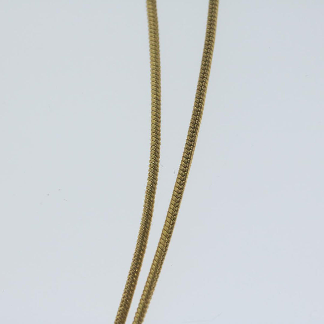 CHRISTIAN Top quality Dior Necklace metal Gold Auth am5728