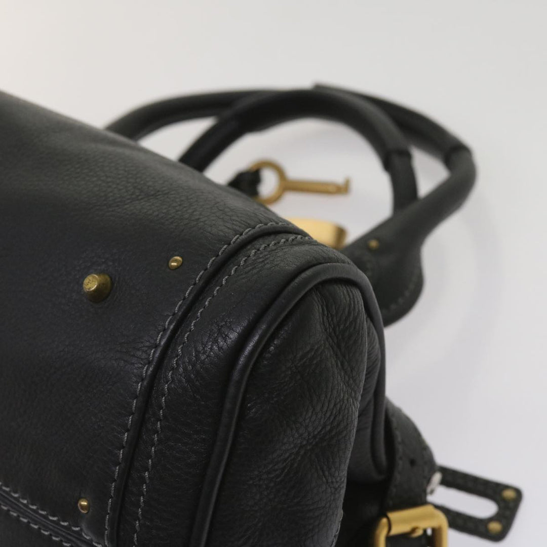 Chloe Paddington Shoulder Bag Leather Black 03 09 51 5276 am5750