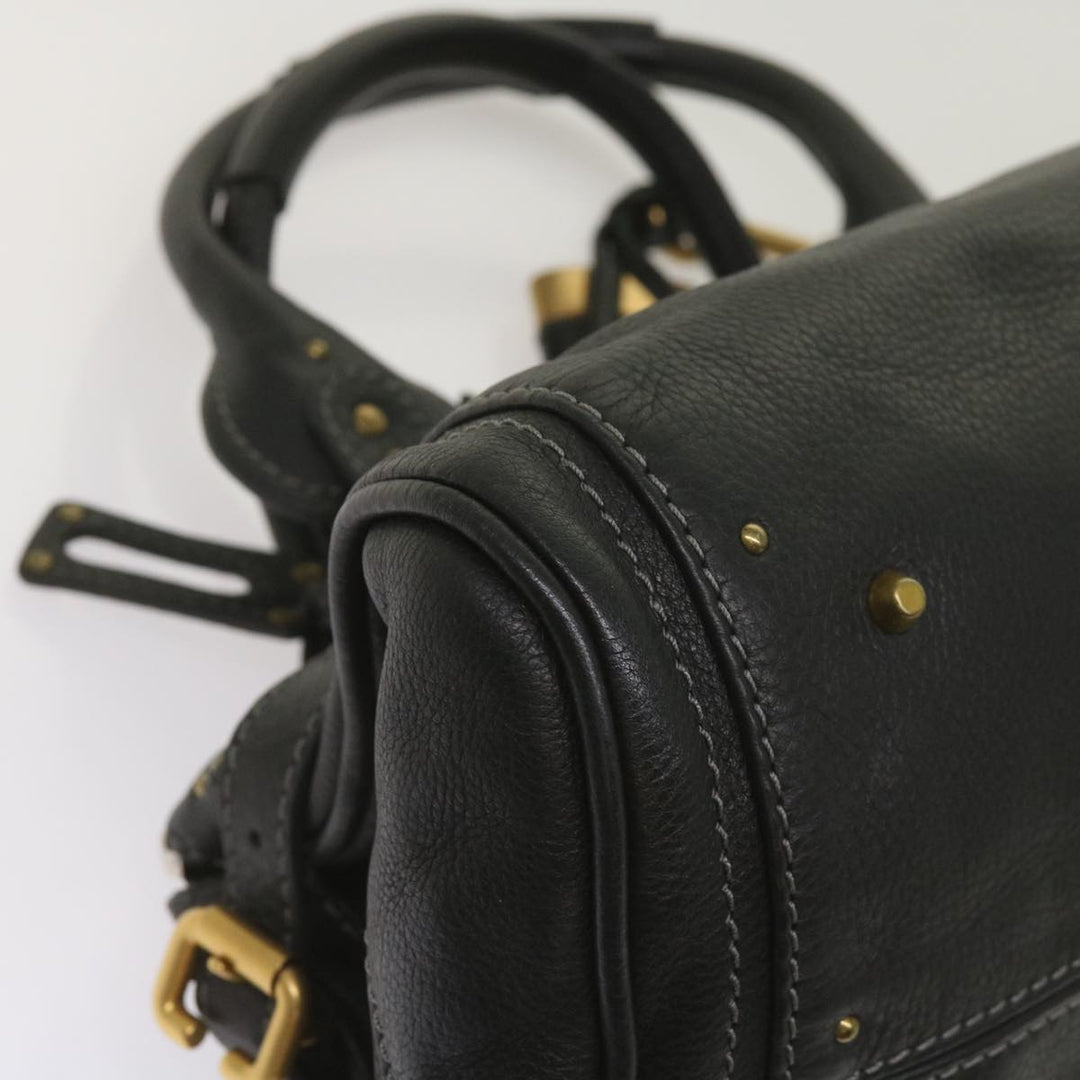 Chloe Paddington Shoulder Bag Leather Black 03 09 51 5276 am5750