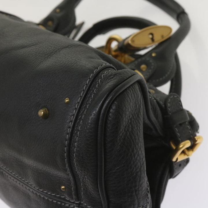 Chloe Paddington Shoulder Bag Leather Black 03 09 51 5276 am5750