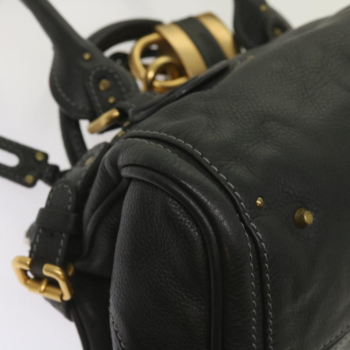 Chloe Paddington Shoulder Bag Leather Black 03 09 51 5276 am5750