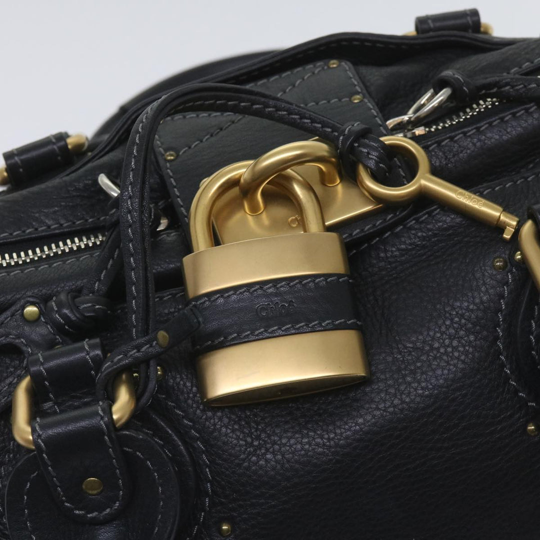 Chloe Paddington Shoulder Bag Leather Black 03 09 51 5276 am5750