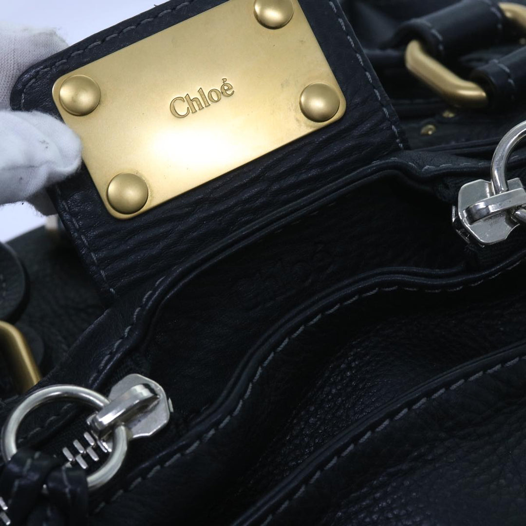 Chloe Paddington Shoulder Bag Leather Black 03 09 51 5276 am5750