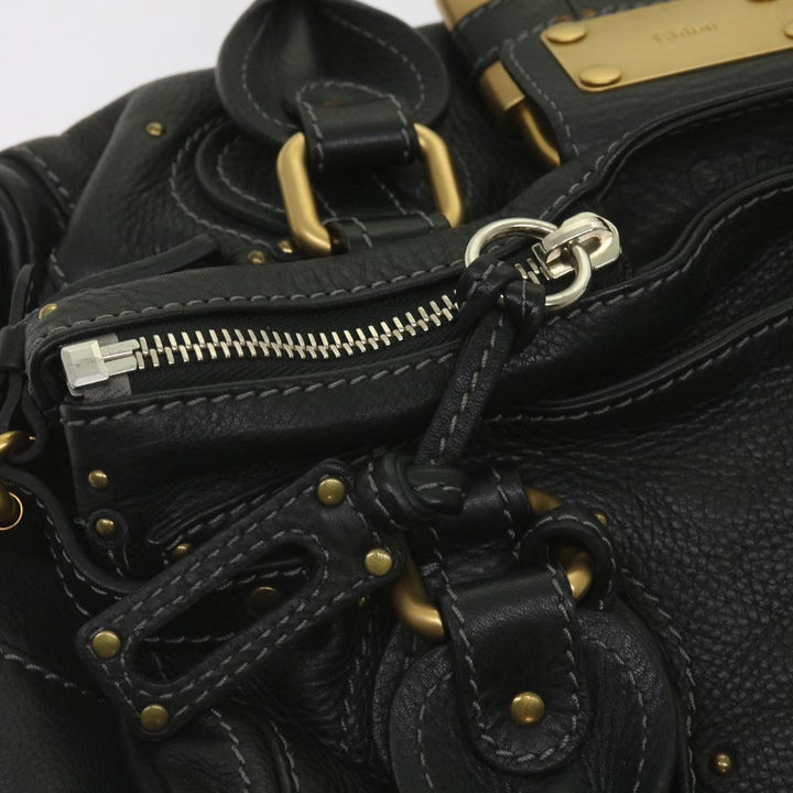 Chloe Paddington Shoulder Bag Leather Black 03 09 51 5276 am5750