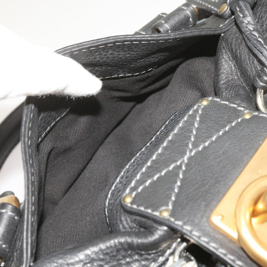 Chloe Paddington Shoulder Bag Leather Black 03 09 51 5276 am5750