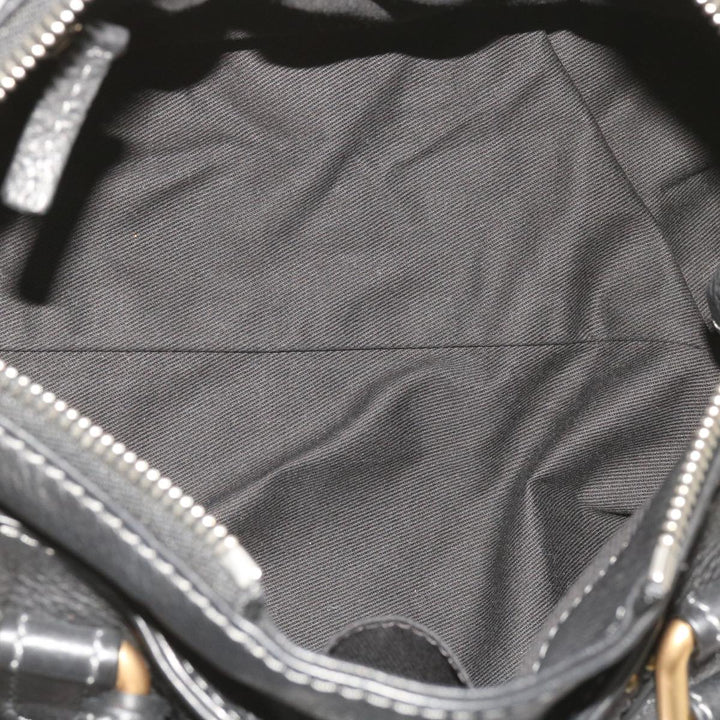 Chloe Paddington Shoulder Bag Leather Black 03 09 51 5276 am5750