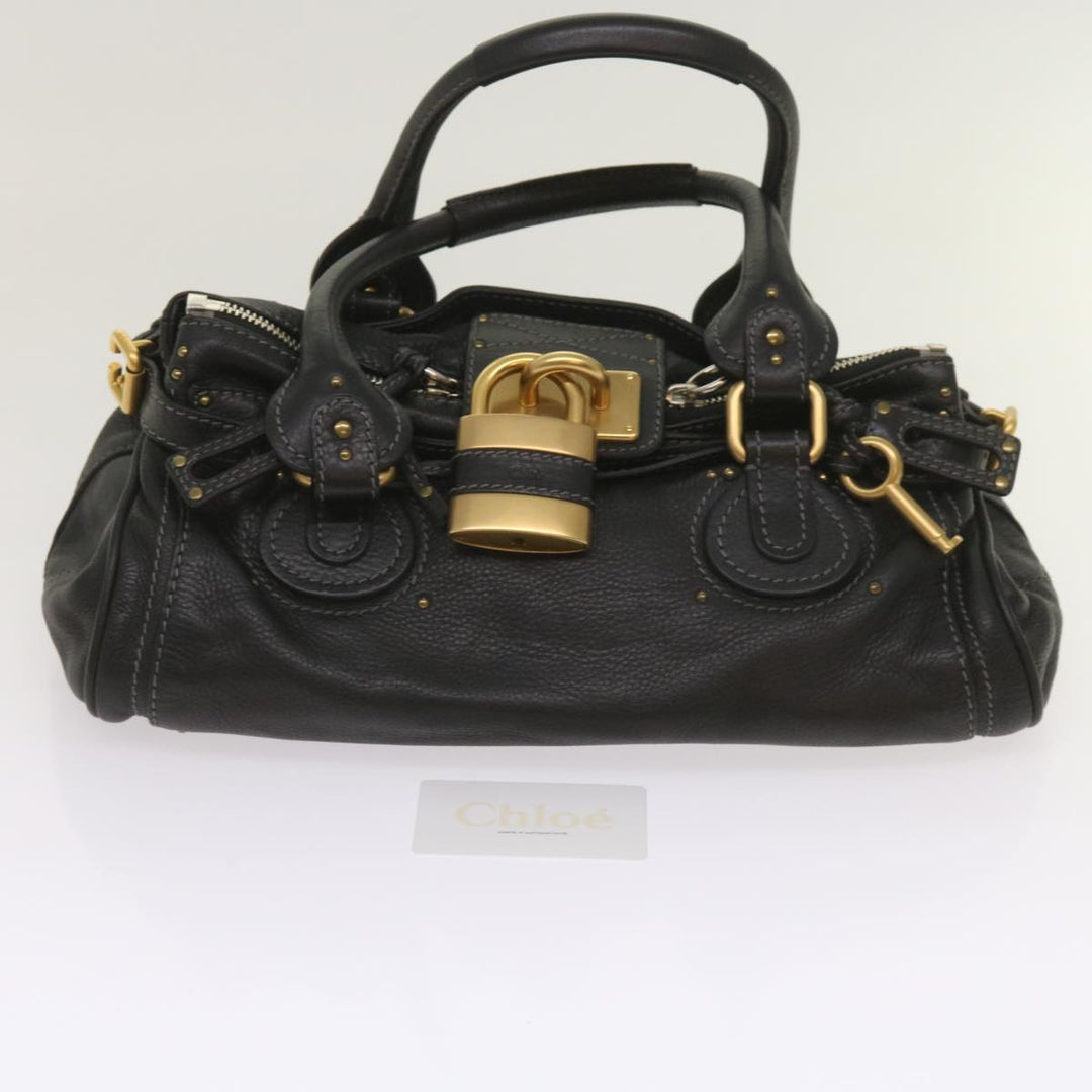 Chloe Paddington Shoulder Bag Leather Black 03 09 51 5276 am5750