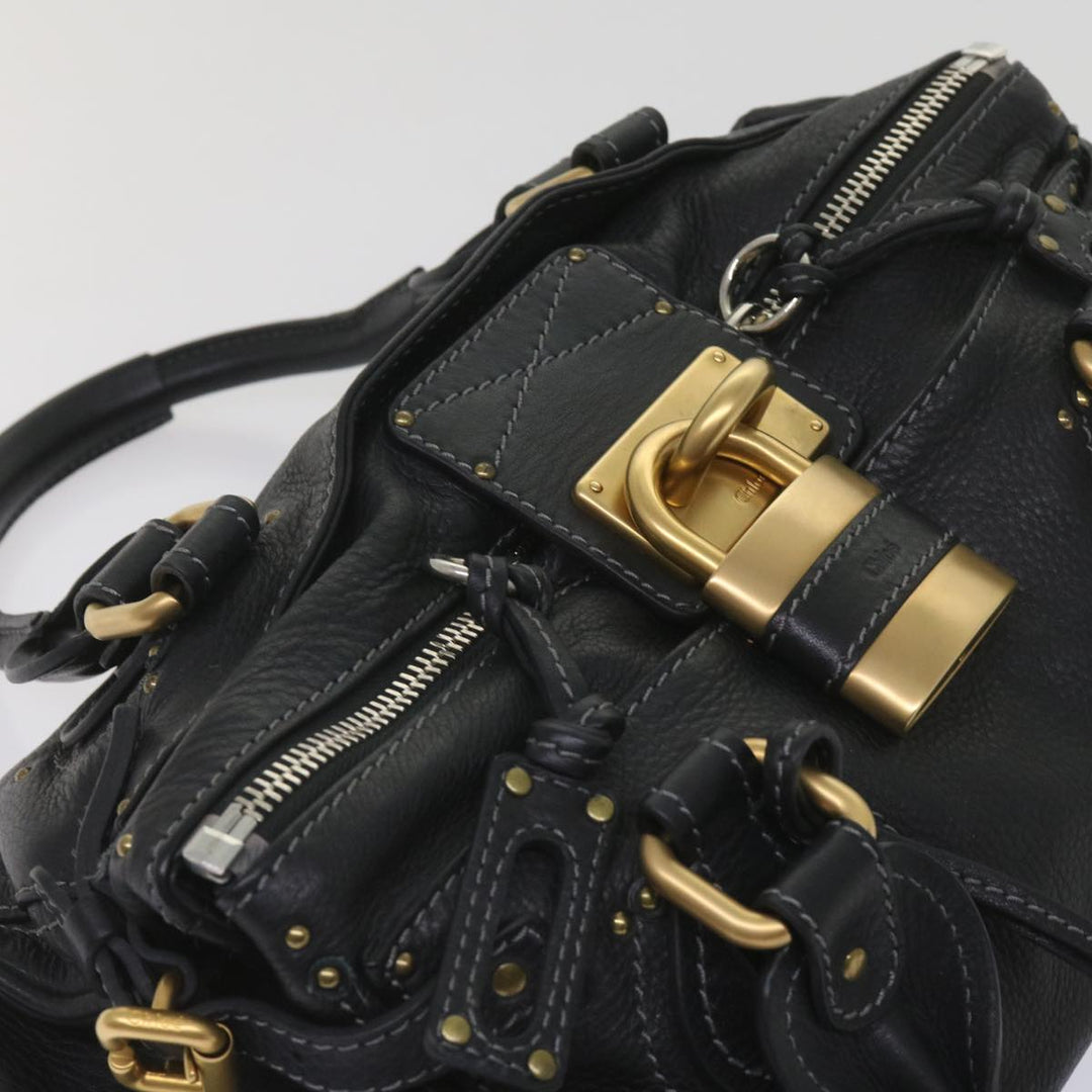 Chloe Paddington Shoulder Bag Leather Black 03 09 51 5276 am5750