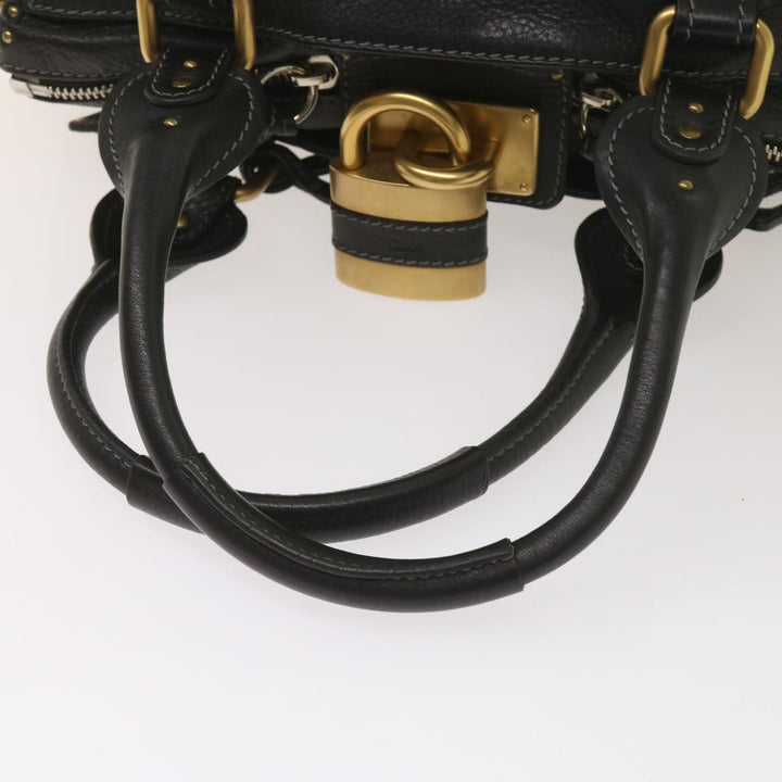 Chloe Paddington Shoulder Bag Leather Black 03 09 51 5276 am5750