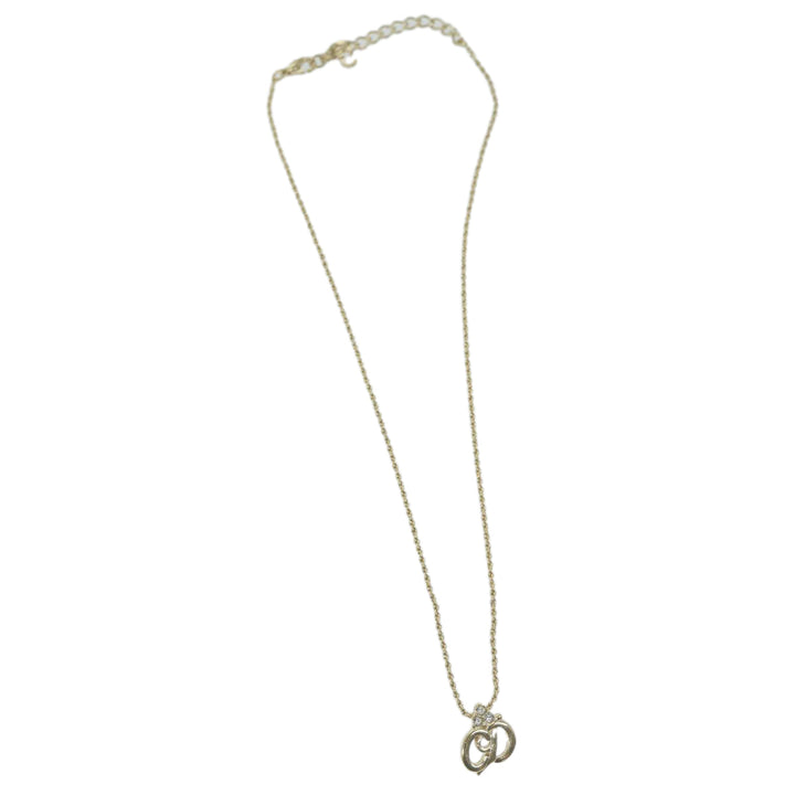 CHRISTIAN Top quality Dior Necklace metal Gold Auth am5774