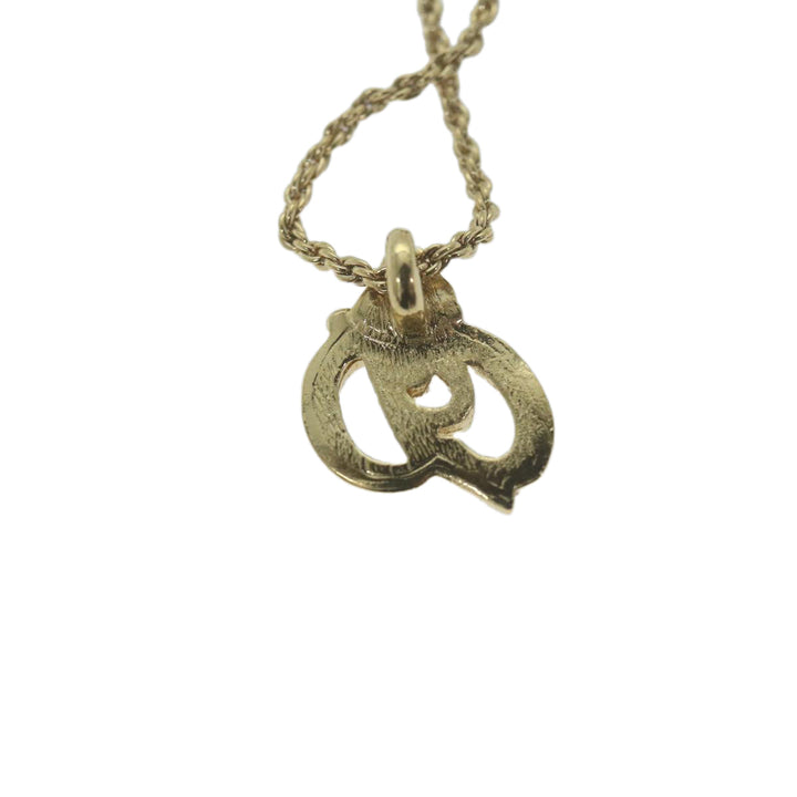 CHRISTIAN Top quality Dior Necklace metal Gold Auth am5774