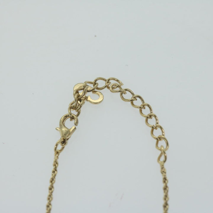 CHRISTIAN Top quality Dior Necklace metal Gold Auth am5774