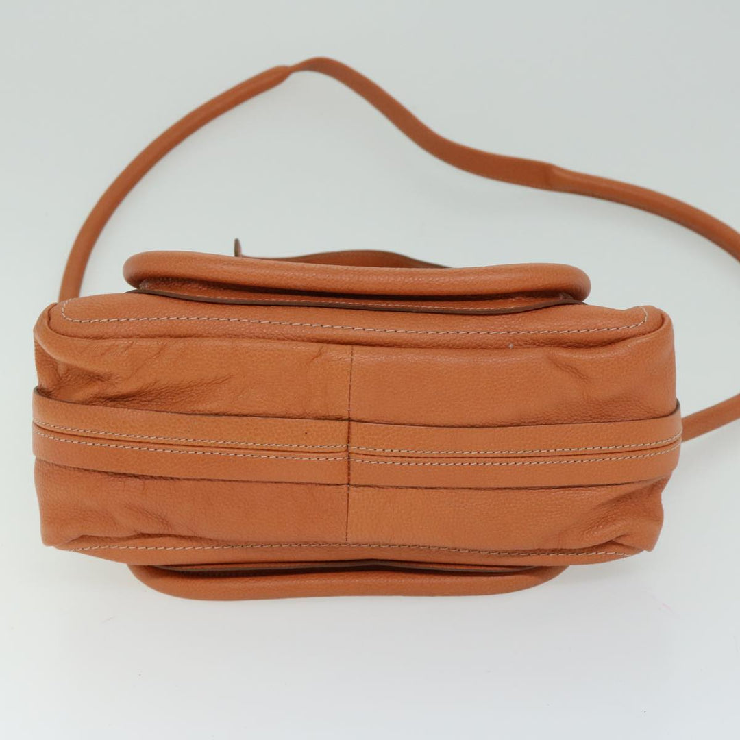 Chloe Paraty Hand Bag Leather Orange am5796