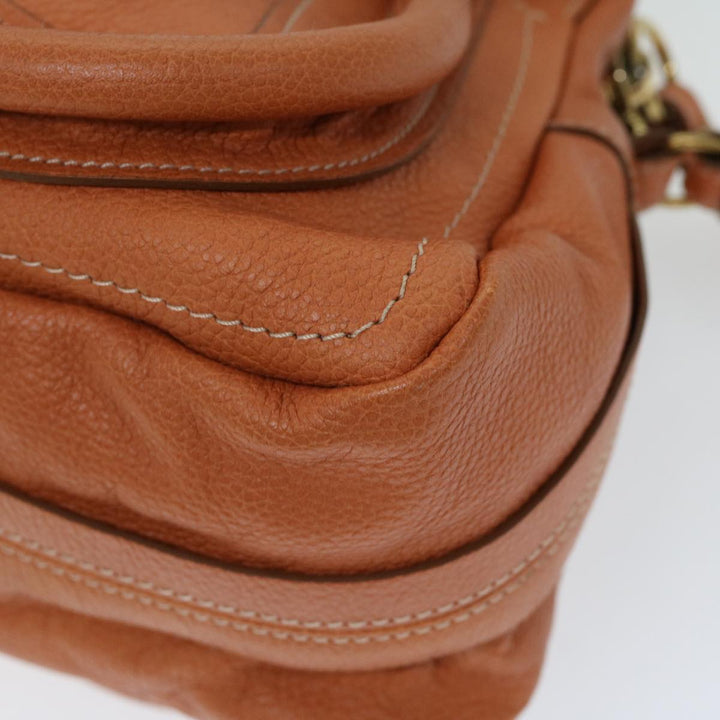 Chloe Paraty Hand Bag Leather Orange am5796