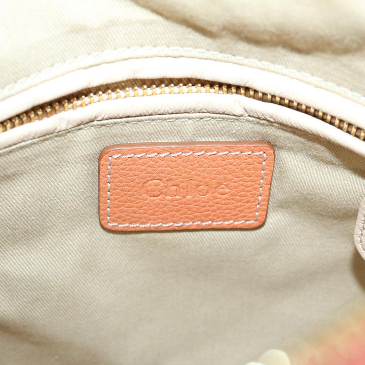 Chloe Paraty Hand Bag Leather Orange am5796