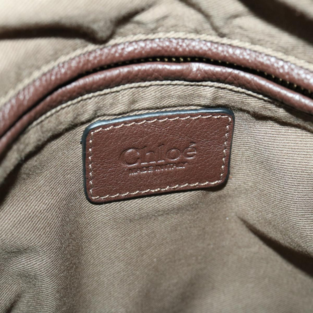 Chloe Mercy Hand Bag Leather 2way Brown am5851