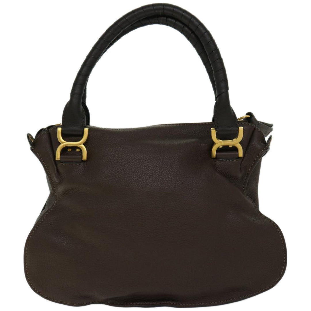 Chloe Mercy Hand Bag Leather 2way Brown am5851