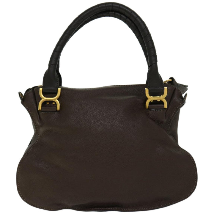 Chloe Mercy Hand Bag Leather 2way Brown am5851