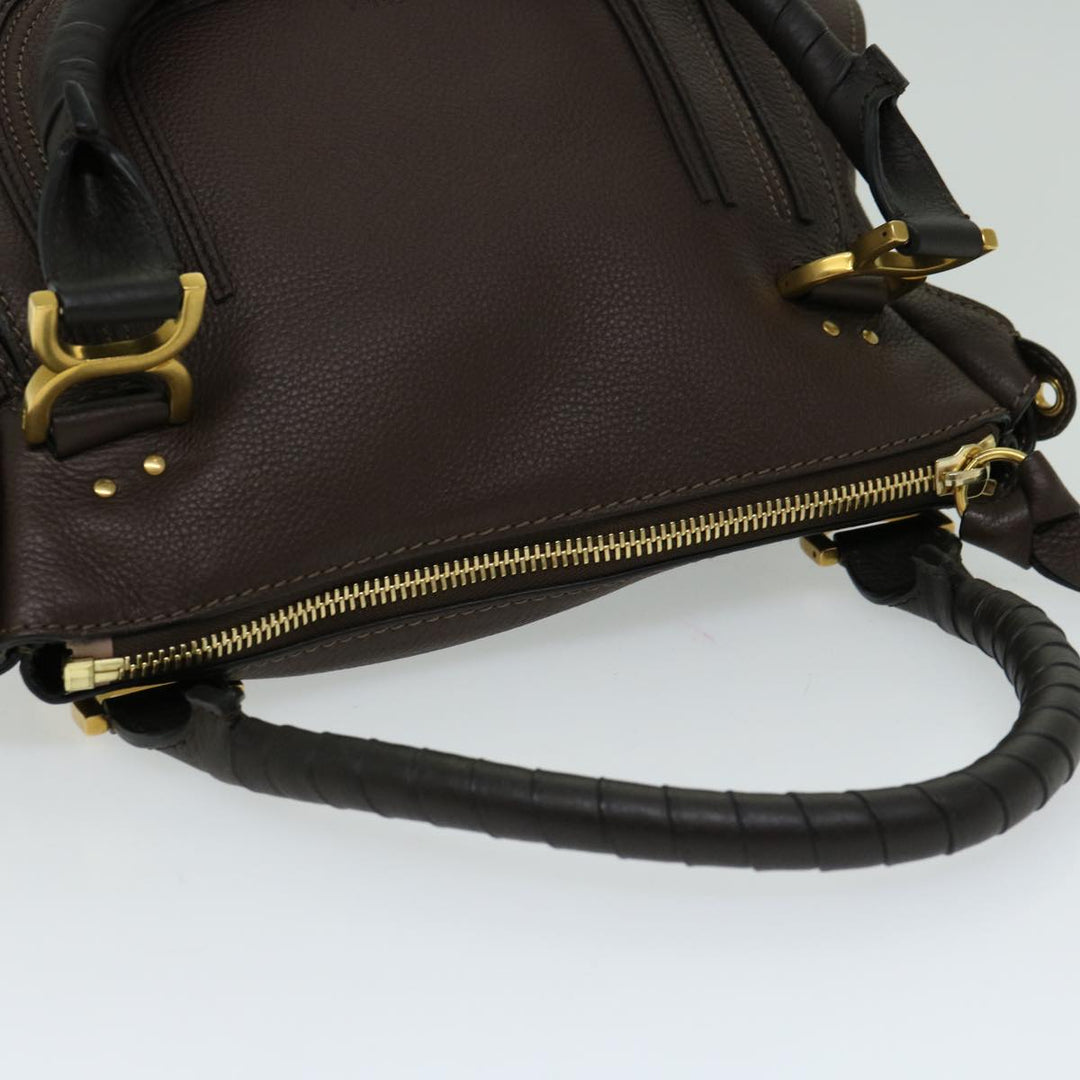 Chloe Mercy Hand Bag Leather 2way Brown am5851