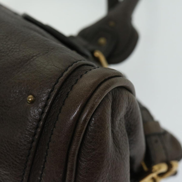 Chloe Paddington Hand Bag Leather Brown am5880