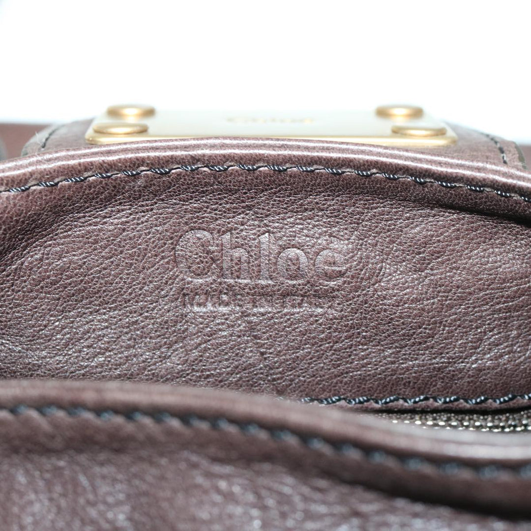 Chloe Paddington Hand Bag Leather Brown am5880