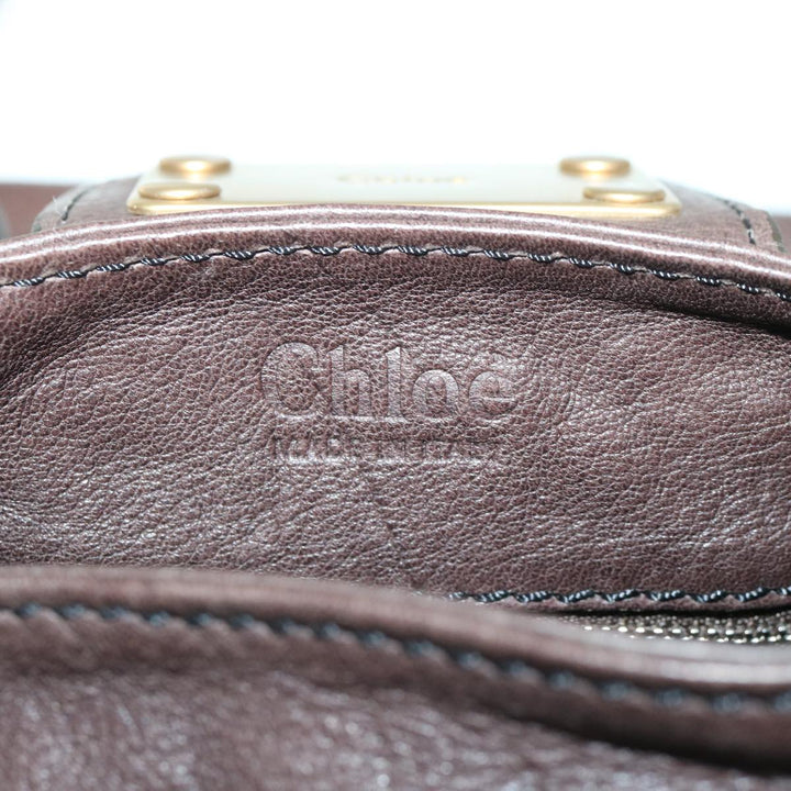 Chloe Paddington Hand Bag Leather Brown am5880