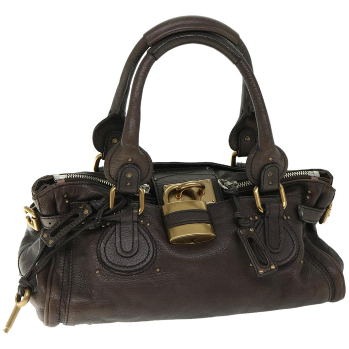 Chloe Paddington Hand Bag Leather Brown am5880
