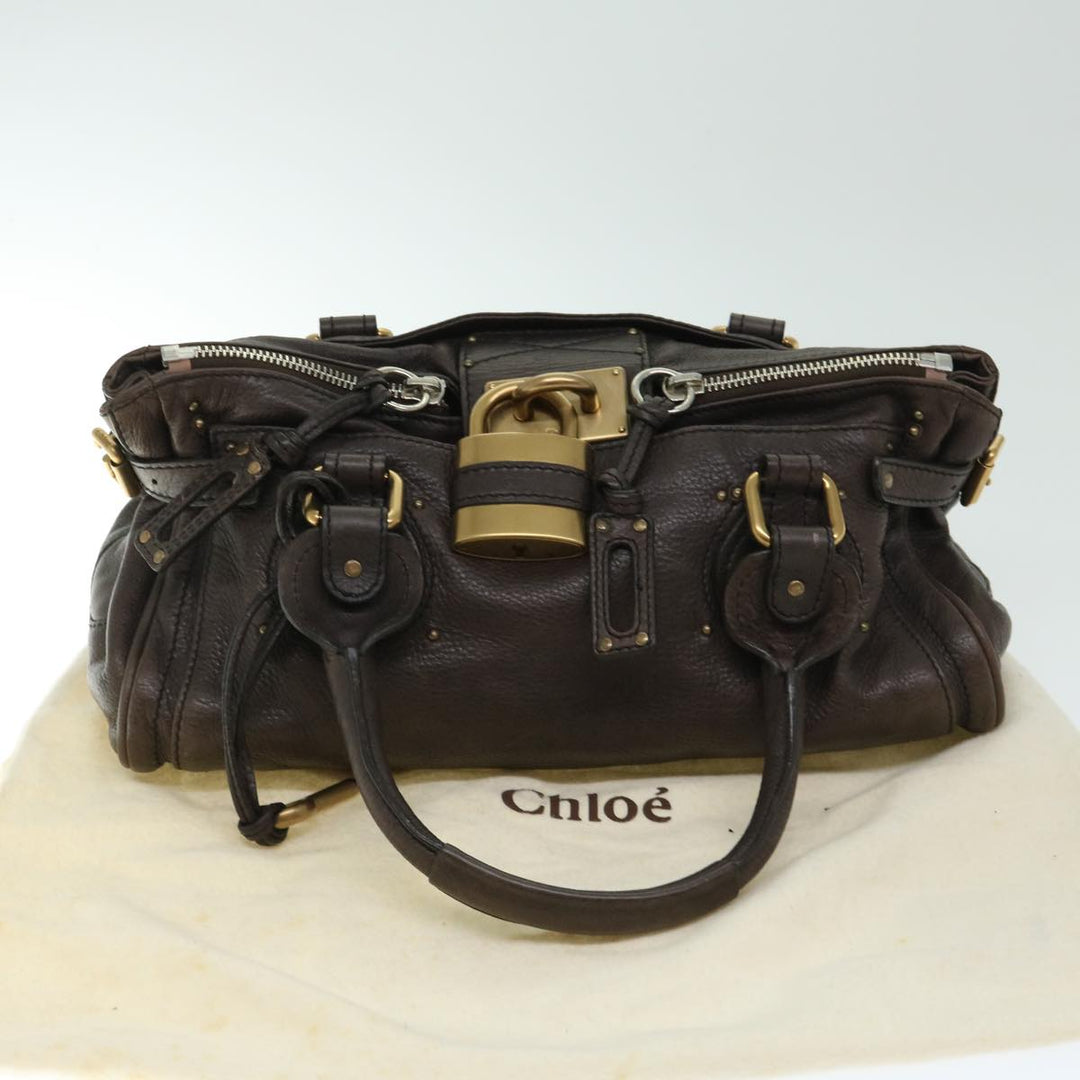 Chloe Paddington Hand Bag Leather Brown am5880