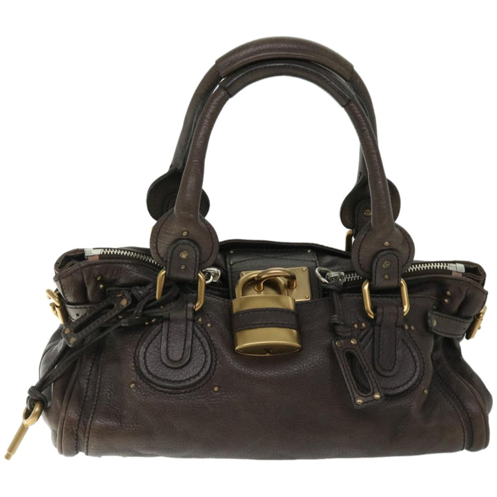 Chloe Paddington Hand Bag Leather Brown am5880
