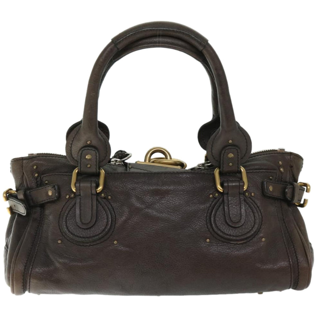 Chloe Paddington Hand Bag Leather Brown am5880