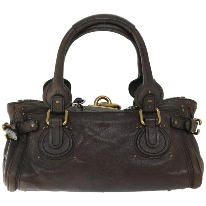 Chloe Paddington Hand Bag Leather Brown am5880
