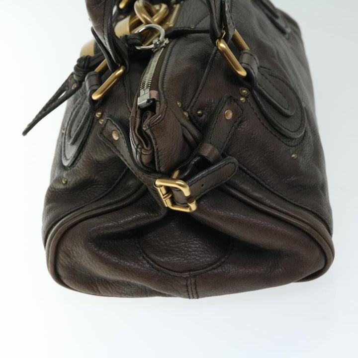 Chloe Paddington Hand Bag Leather Brown am5880