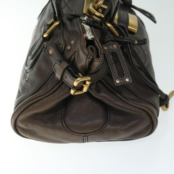 Chloe Paddington Hand Bag Leather Brown am5880