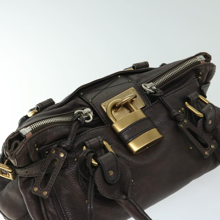 Chloe Paddington Hand Bag Leather Brown am5880