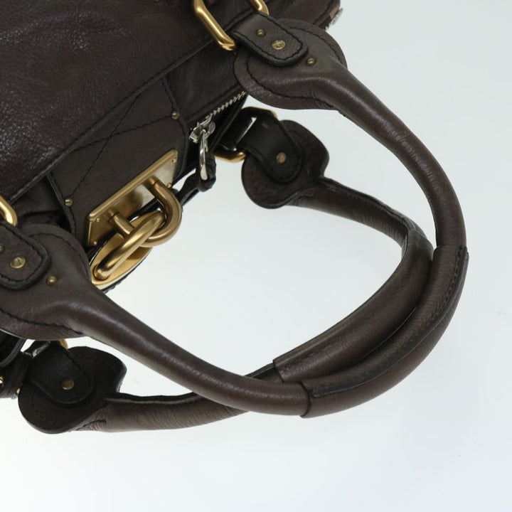 Chloe Paddington Hand Bag Leather Brown am5880