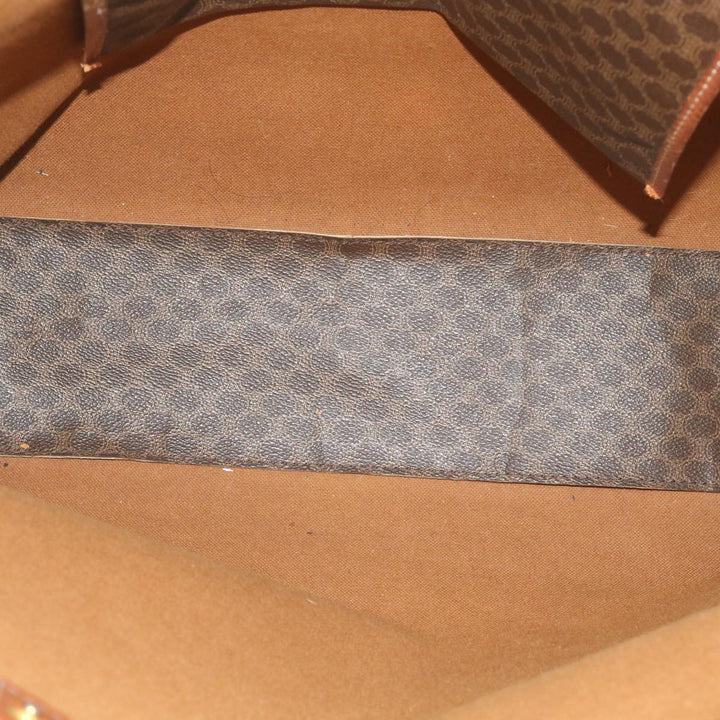 Celine Macadam Canvas Tote Bag PVC Brown  am5886