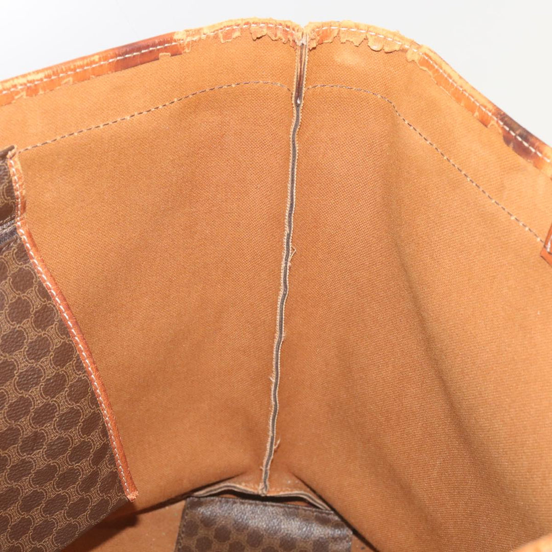 Celine Macadam Canvas Tote Bag PVC Brown  am5886