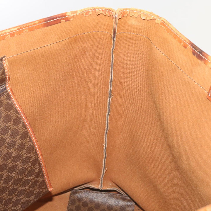 Celine Macadam Canvas Tote Bag PVC Brown  am5886