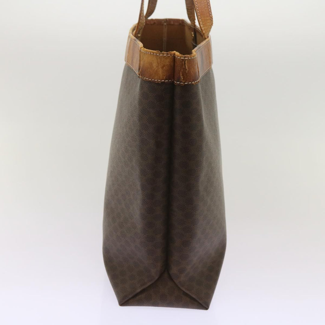 Celine Macadam Canvas Tote Bag PVC Brown  am5886
