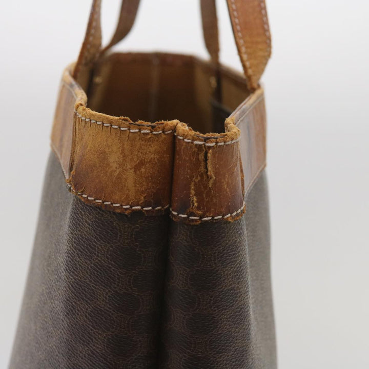 Celine Macadam Canvas Tote Bag PVC Brown  am5886