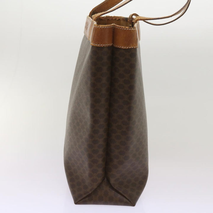 Celine Macadam Canvas Tote Bag PVC Brown  am5886