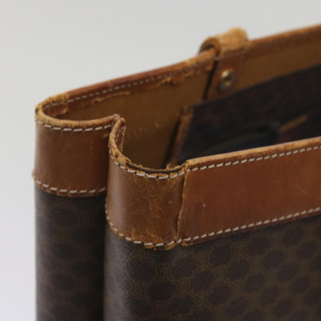 Celine Macadam Canvas Tote Bag PVC Brown  am5886