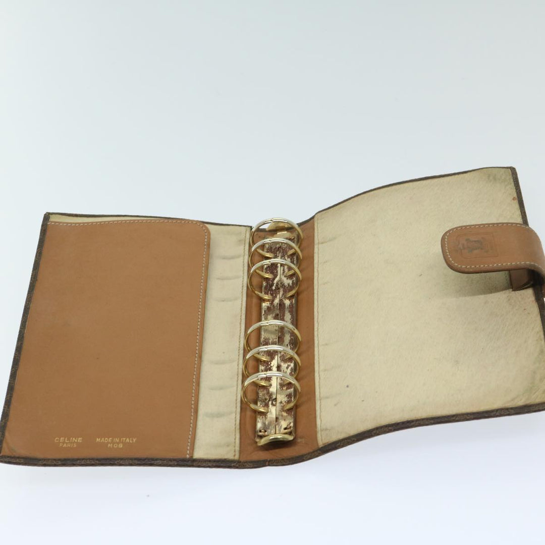Celine Macadam Canvas Day Planner Cover PVC Brown  am5982