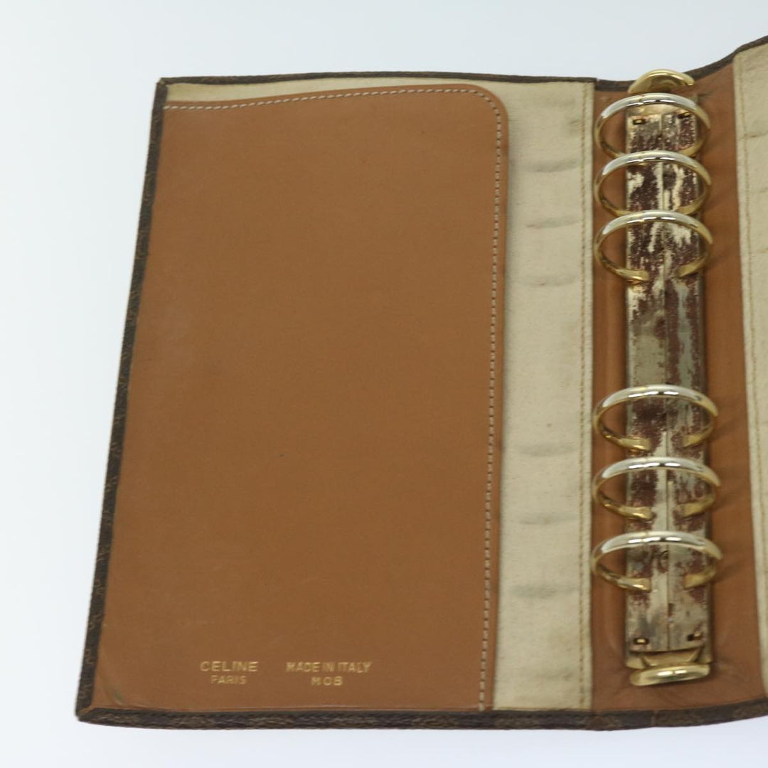 Celine Macadam Canvas Day Planner Cover PVC Brown  am5982