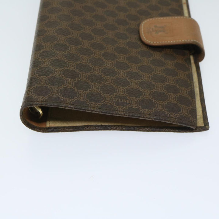 Celine Macadam Canvas Day Planner Cover PVC Brown  am5982