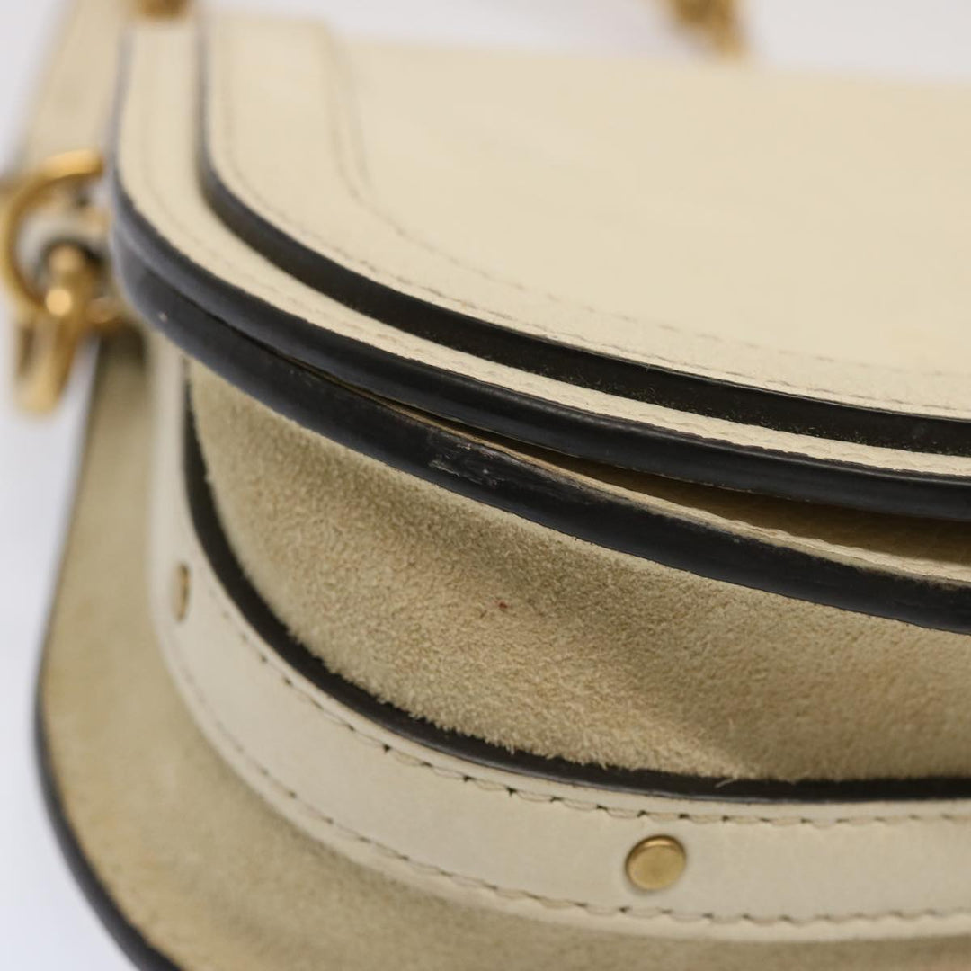 Chloe Nile Small Bracelet Hand Bag Leather 2way Cream am6005