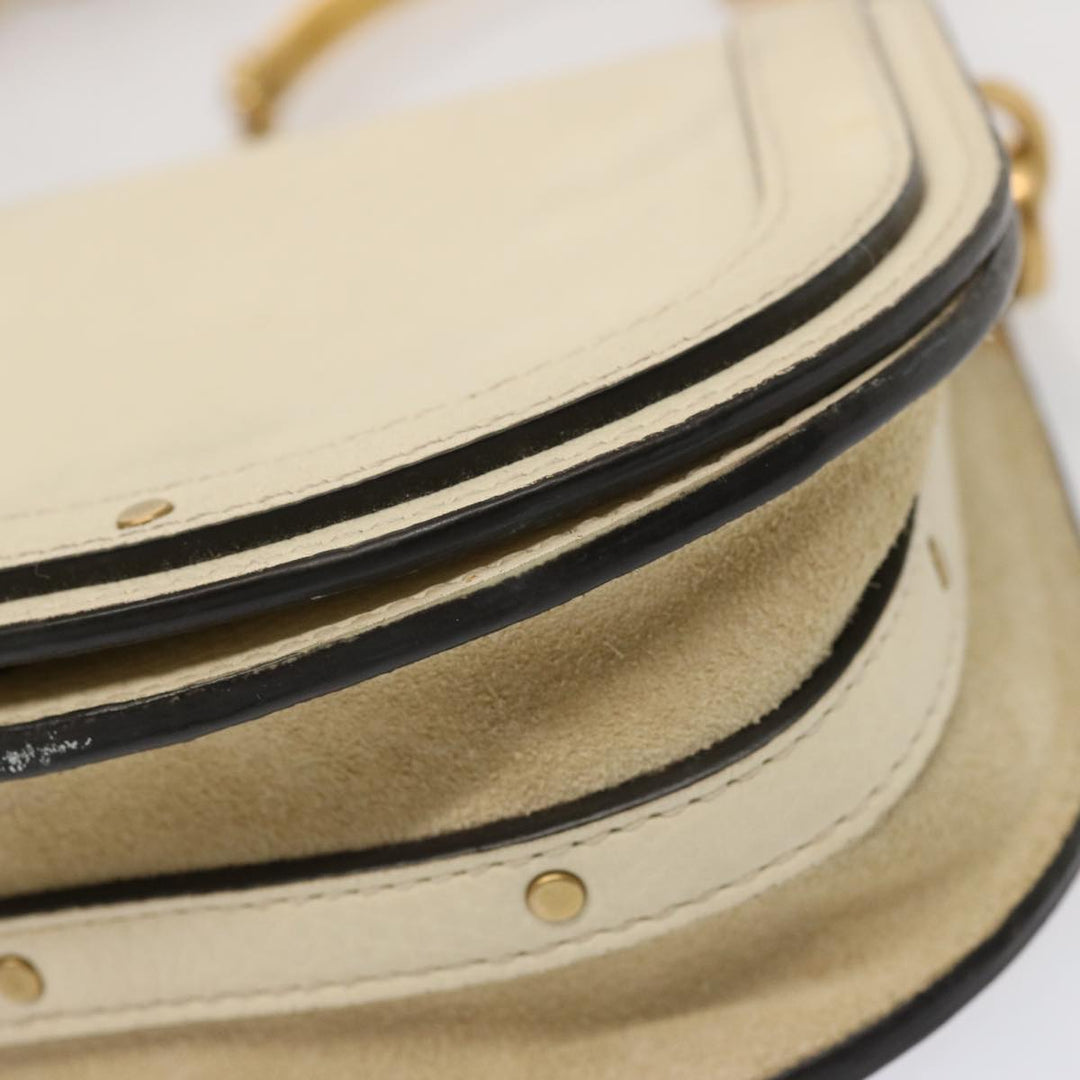 Chloe Nile Small Bracelet Hand Bag Leather 2way Cream am6005